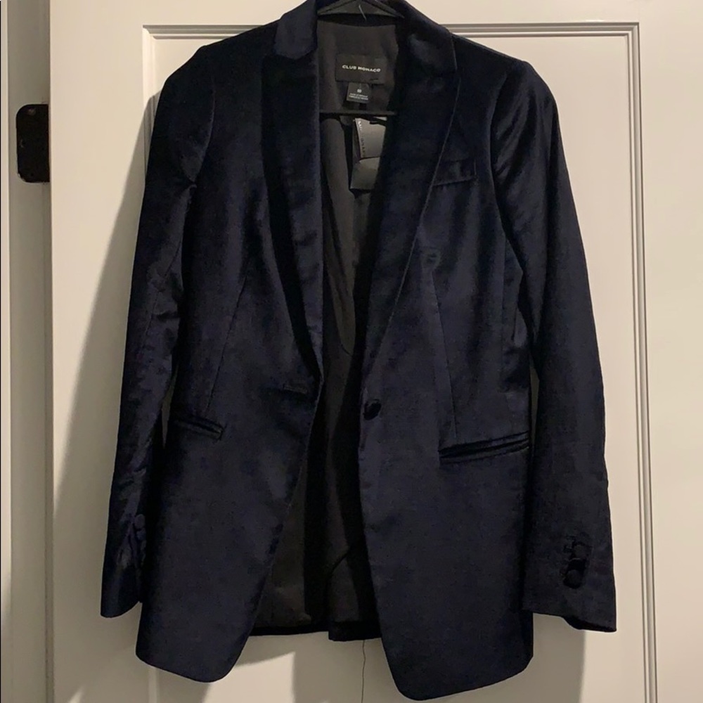Club Monaco Blue Velvet Blazer